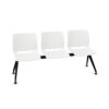 Kusch + Co Uni Verso Bench-3 Plastic Back 4-Leg Decorative Cut-Out Beam Seating