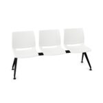 Kusch + Co Uni Verso Bench-3 Plastic Back 4-Leg Decorative Cut-Out Beam Seating