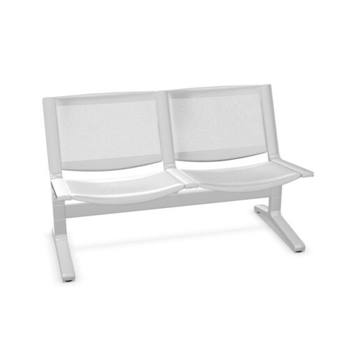 Kusch + Co 8000 Bench-2U 4L-M 4-Leg 2-Seater Perforated Beam Seating