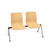 Kusch + Co Trio Bench-2 Wooden Uph Back 2-Seater Upholstered 4-Leg Beam Seating