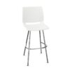 Kusch + Co Uni Verso Hocker 4-Leg Frame Plastic Back Footrest Bar Stool