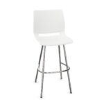 Kusch + Co Uni Verso Hocker 4-Leg Frame Plastic Back Footrest Bar Stool