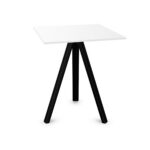 Gaber Norman 3-Pod Steel Slim H74 4-Leg Top Square Table
