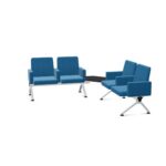 Kusch + Co V-Travel Bench-4 Soft Lshaped Arm 4-Seat With Armrests Upholstered