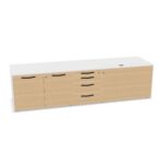 Bralco Freestanding Wood Doors Storage Cabinet
