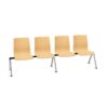 Kusch + Co Trio Bench-4 Wooden Uph Back 4-Seater Upholstered Beam Seating