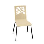 Nowy Styl Verbena Stationary Chair 4-Leg Frame Wooden Uph Back Frame Chair