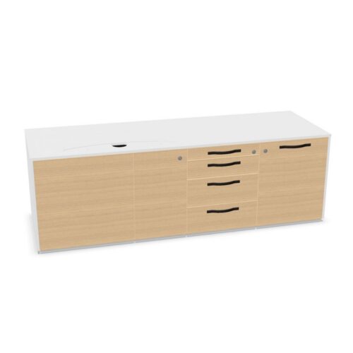 Bralco Freestanding Wood Doors Storage Cabinet