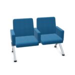 Kusch + Co V-Travel Bench-2 Soft Arm 2-Seat With Armrests Upholstered Beam