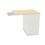 Frezza Desk-Mounted Pedestal With Worktop 3-Drawer Pedestal Cabinet