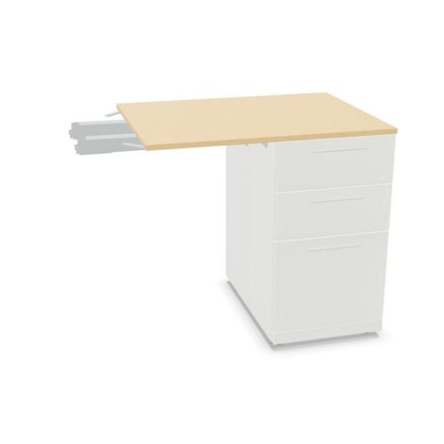 Frezza Desk-Mounted Pedestal With Worktop 3-Drawer Pedestal Cabinet