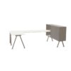 Gaber Workstation 2027 SX L 240 Melamine Cabinets Corner Desk Wraparound