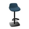 Kusch + Co Lupino Hocker One-Column HB-Uph Back Pedestal Upholstered Bar Stool
