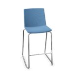 Gaber Jubel B Stool Uph Tube Sled Height 66 Upholstered Bar Stool