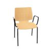 Kusch + Co Uni Verso Stationary Chair 4-Leg Stb Frame Wooden Uph Back With