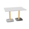 Kusch + Co Embla Table Two-Column Two-Plate Lwm Base Conference Rectangular