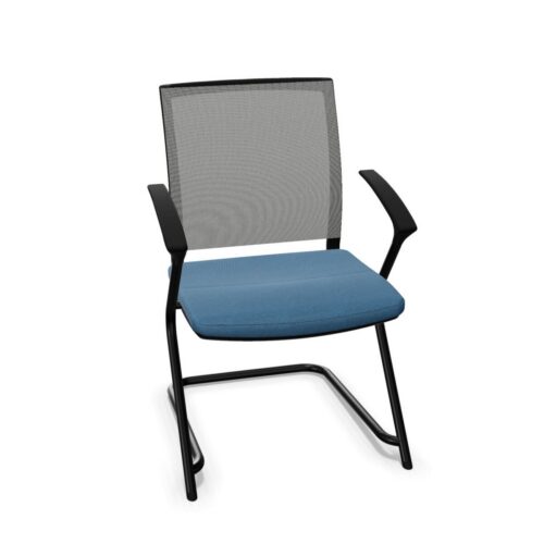 Nowy Styl Sail Stationary Chair CF Frame Mesh Back Cantilever With Armrests