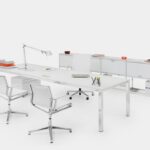 ICF P50 Rectangular Painted Structure Desk detail view