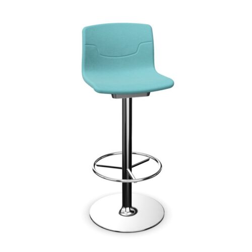 Gaber Slot Afv Uph Fixed Column Upholstered Bar Stool