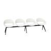 Kusch + Co Volpino Bench-4 Plastic Back 4-Seat Decorative Cut-Out Beam Seating