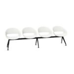 Kusch + Co Volpino Bench-4 Plastic Back 4-Seat Decorative Cut-Out Beam Seating