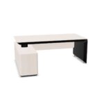 Nowy Styl Erange Desk Integrated With Sideboard Slab-Leg Base Fixed Sbd-A Pnm