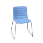 Frezza Yo Strip Sled Base Upholstered Chair
