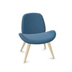 Nowy Styl Tilkka Armchair 4-Leg Lwm Frame LB-Uph Back Upholstered Low Lounge