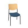 Kusch + Co Smile 4L HB-Wooden Back Uph Seat 4-Leg Upholstered High Frame Chair
