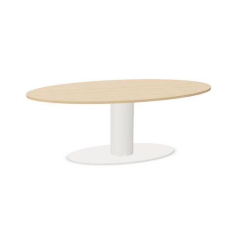 Bralco Gate Oval Pedestal Meeting Table Metal Frame Conference Table