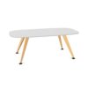 Kusch + Co Comta Table A-Leg Lwm Frame Base 4-Leg Stadium-Shaped Top Meeting