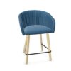 Nowy Styl Naudu High Armchair Wavy Back 4-Leg Lgw Frame Integrated Armrests