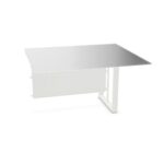 Frezza Final Fixed-Height Glass Top Office Desk