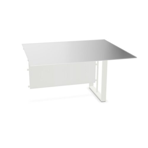 Frezza Final Fixed-Height Glass Top Office Desk