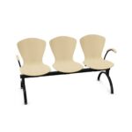 Nowy Styl Bingo Bench-3 Wooden Uph Back 3-Seat Bench Integrated Armrests Beam