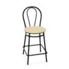 Nowy Styl Tulipan Hocker 78 Wood 4-Leg Metal Backrest Bar Stool
