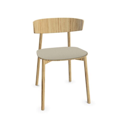 Treku Kol Chair Wooden Legs 1 Pad Four-Leg Seat Chair