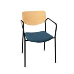 Kusch + Co Smile 4-Leg Stb Arm Lgm Frame LB-Wooden Back Uph Seat Four-Leg With