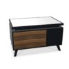 Frezza Low Sliding-Door Sideboard Glass Top Sideboard
