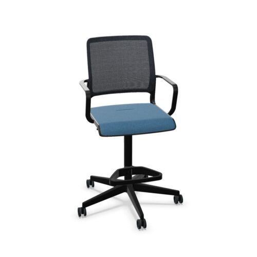 Nowy Styl Xilium Counter Swivel Chair Mesh Back With Armrests Counter Swivel