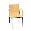 Kusch + Co Scorpii Frame Chair 4LA W 4-Leg With Armrests Upholstered Frame Chair