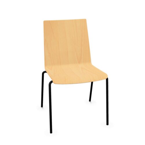 Kusch + Co Duo Stationary Chair 4-Leg Stb Frame Wooden Uph Back Upholstered