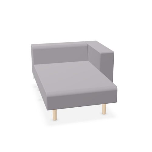 Diemme Jet Right-Arm Polished Aluminium Chaise Longue