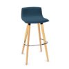Kusch + Co Uni Verso Hocker 4-Leg Lwm Frame LB-Uph Back Four-Leg Upholstered