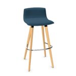 Kusch + Co Uni Verso Hocker 4-Leg Lwm Frame LB-Uph Back Four-Leg Upholstered