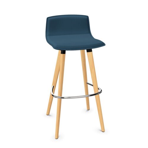 Kusch + Co Uni Verso Hocker 4-Leg Lwm Frame LB-Uph Back Four-Leg Upholstered