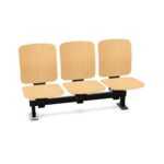 Kusch + Co V-Care Beam Seating 3U MF W Floor-Fixed 3-Seater Foldable Beam