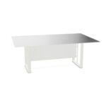Frezza Vega Fixed-Height Glass Top Executive Desk