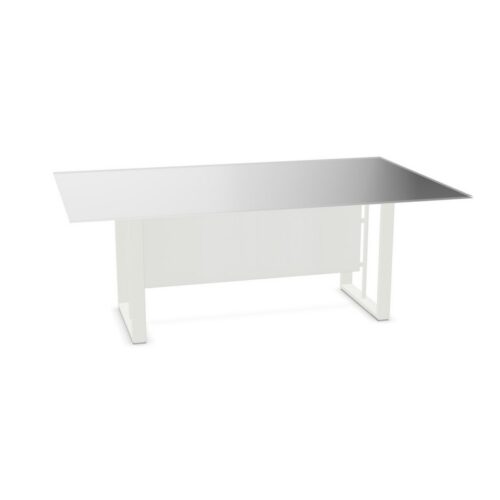 Frezza Vega Fixed-Height Glass Top Executive Desk