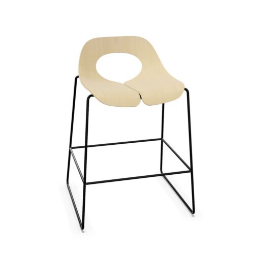 Nowy Styl Tauko Hocker CF-Rod Frame Wooden Uph Back Cantilever Low Backrest